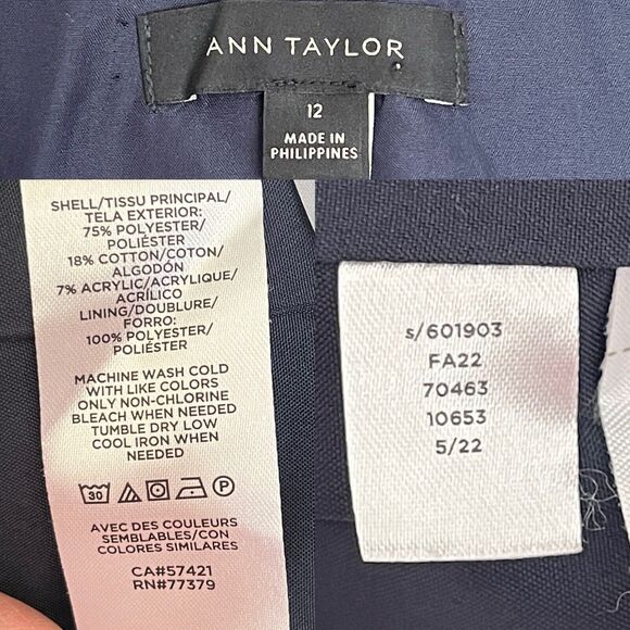 Ann Taylor The Tailored Double Breasted Blazer in Tweed, size 12, Cotton blend - Picture 11 of 11